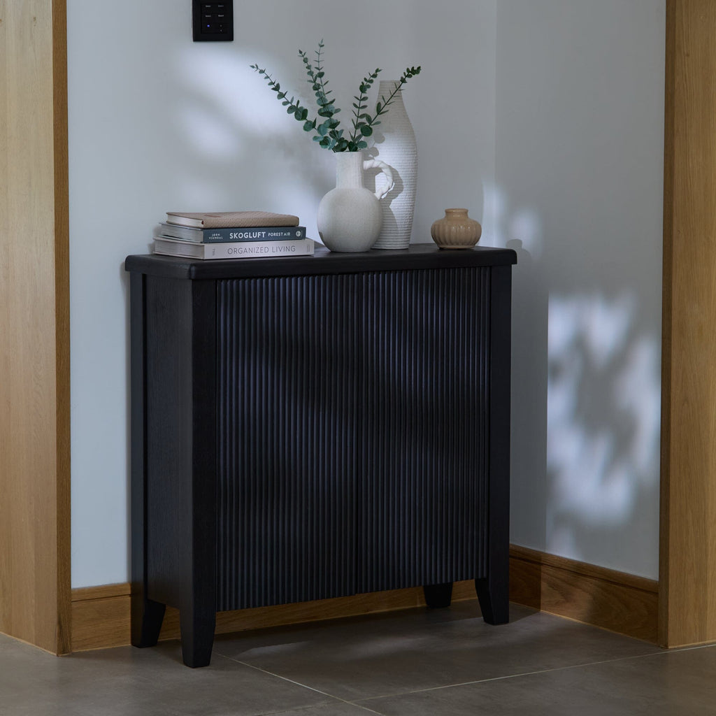 Raleigh 2 Door Small Sideboard - Black