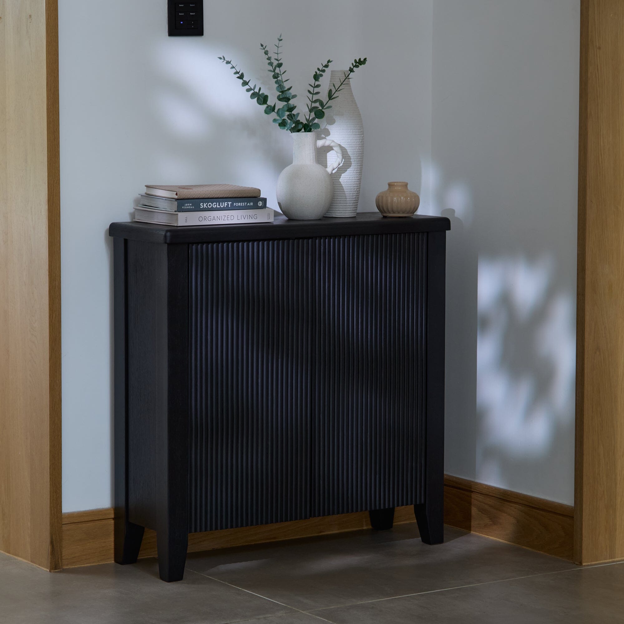 Raleigh 2 Door Small Sideboard - Black