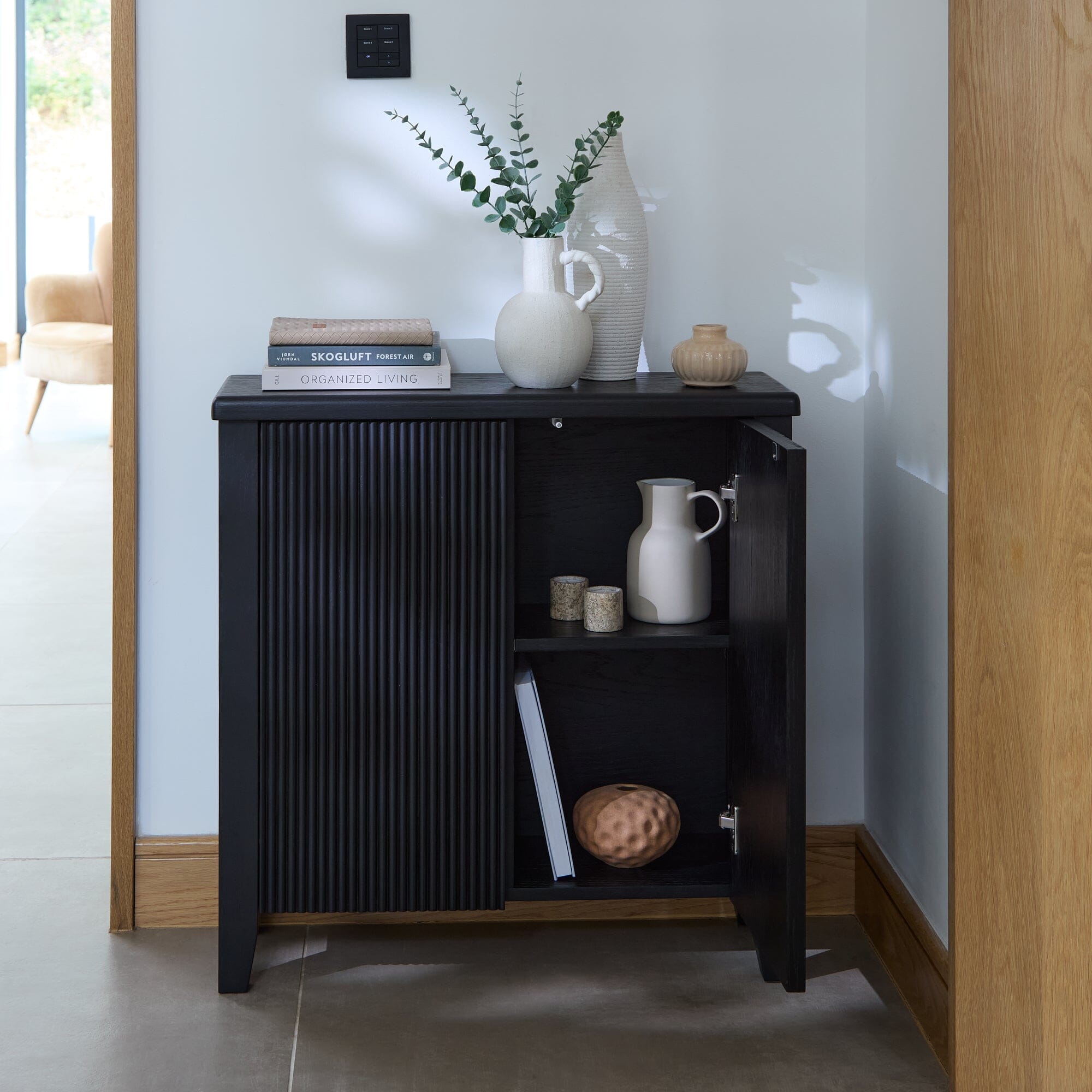 Raleigh 2 Door Small Sideboard - Black