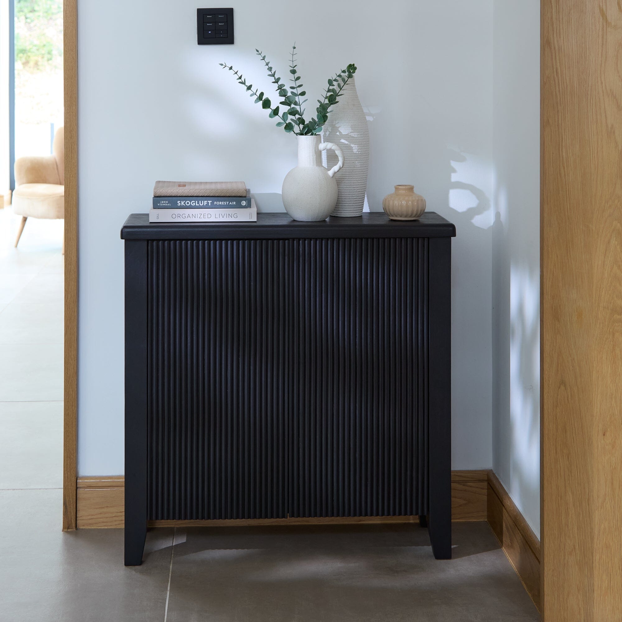 Raleigh 2 Door Small Sideboard - Black