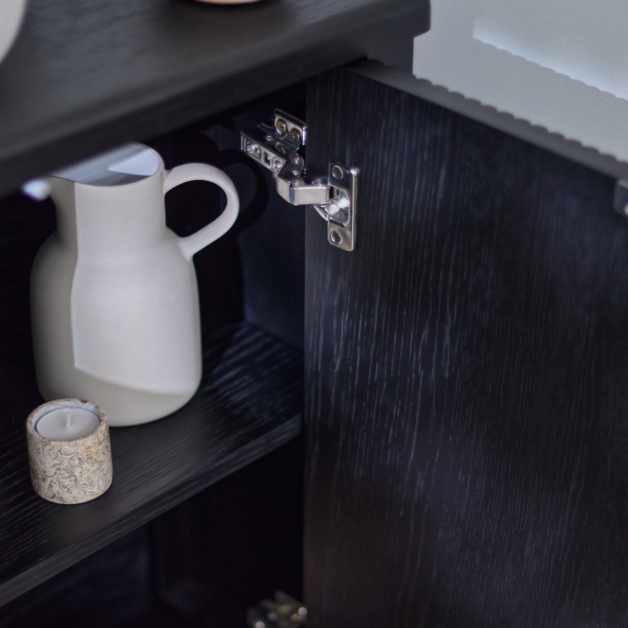 Raleigh 2 Door Small Sideboard - Black