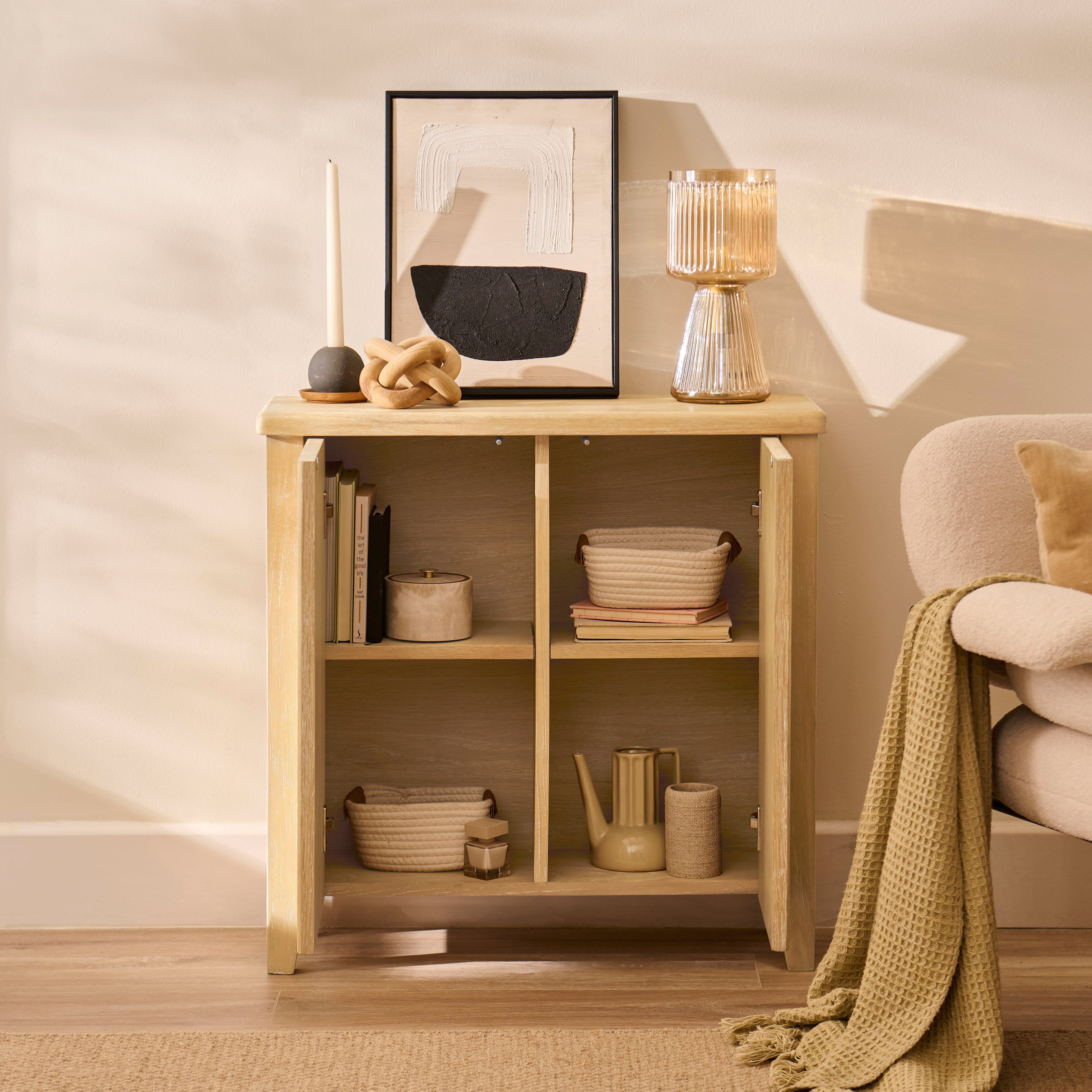 Raleigh 2 Door Small Sideboard - Whitewash