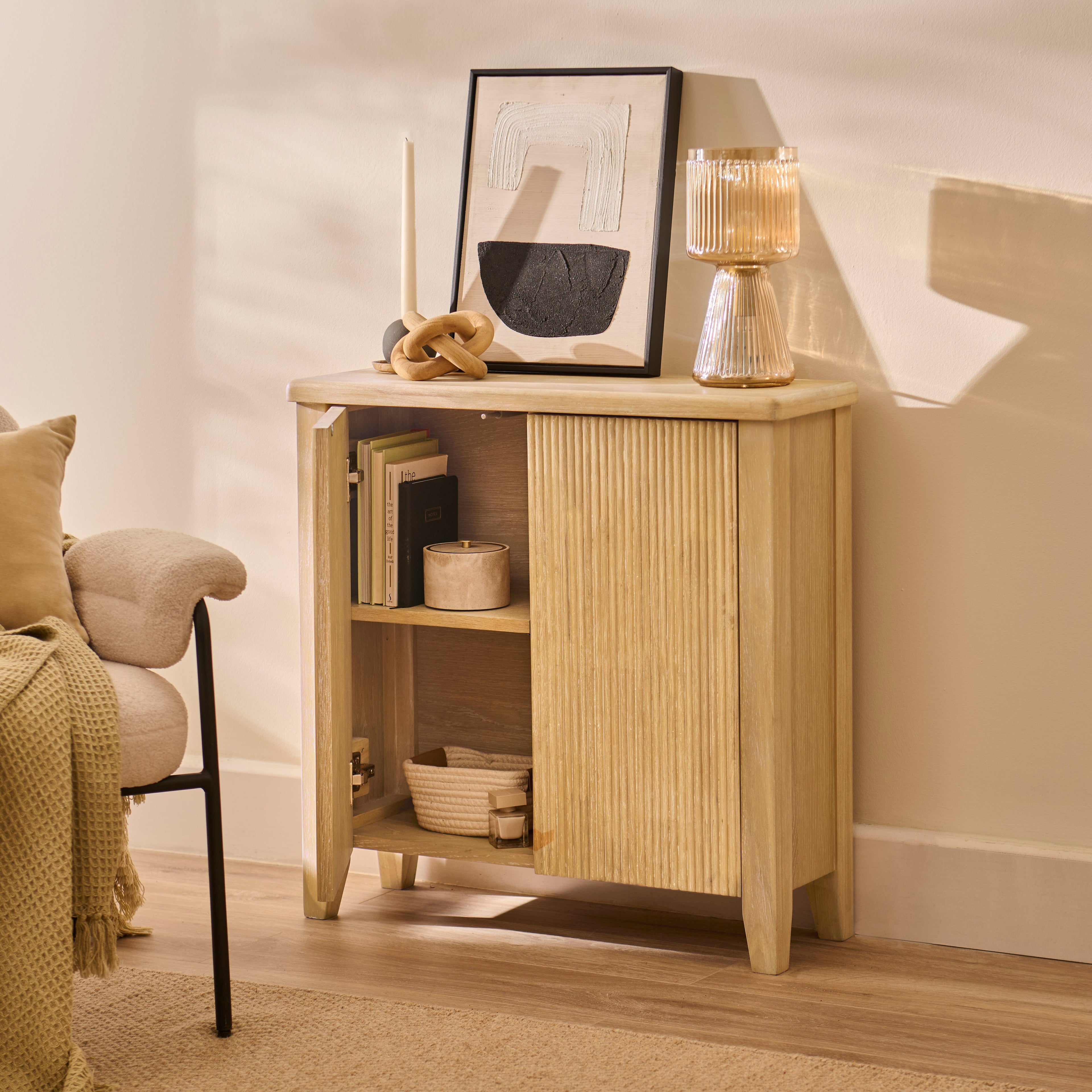 Raleigh 2 Door Small Sideboard - Whitewash