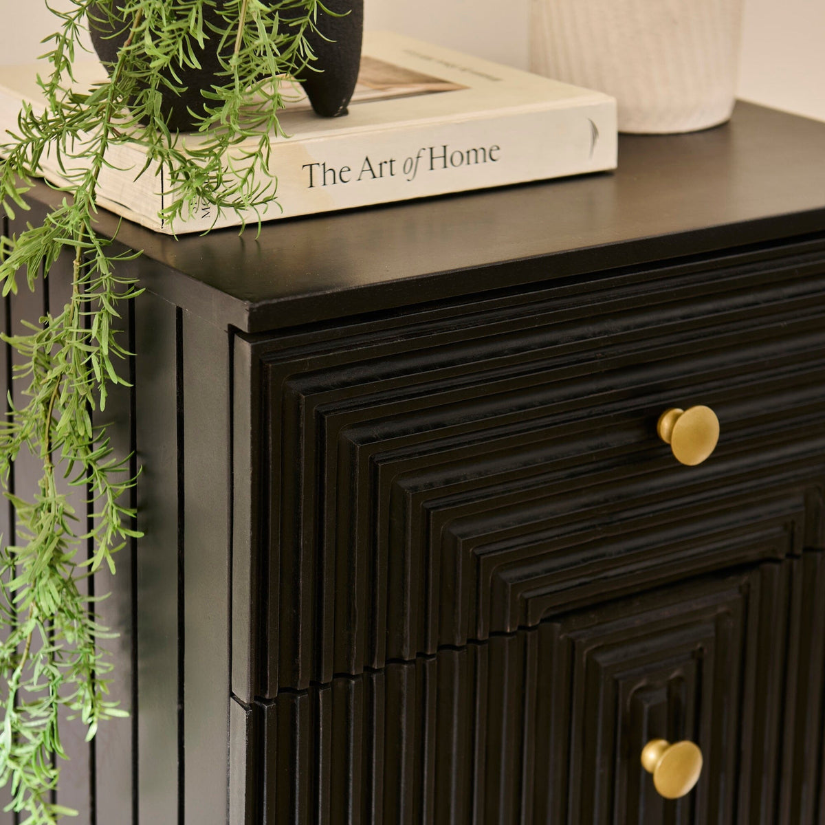 Rayna 5 Drawer Tallboy - Jet Black