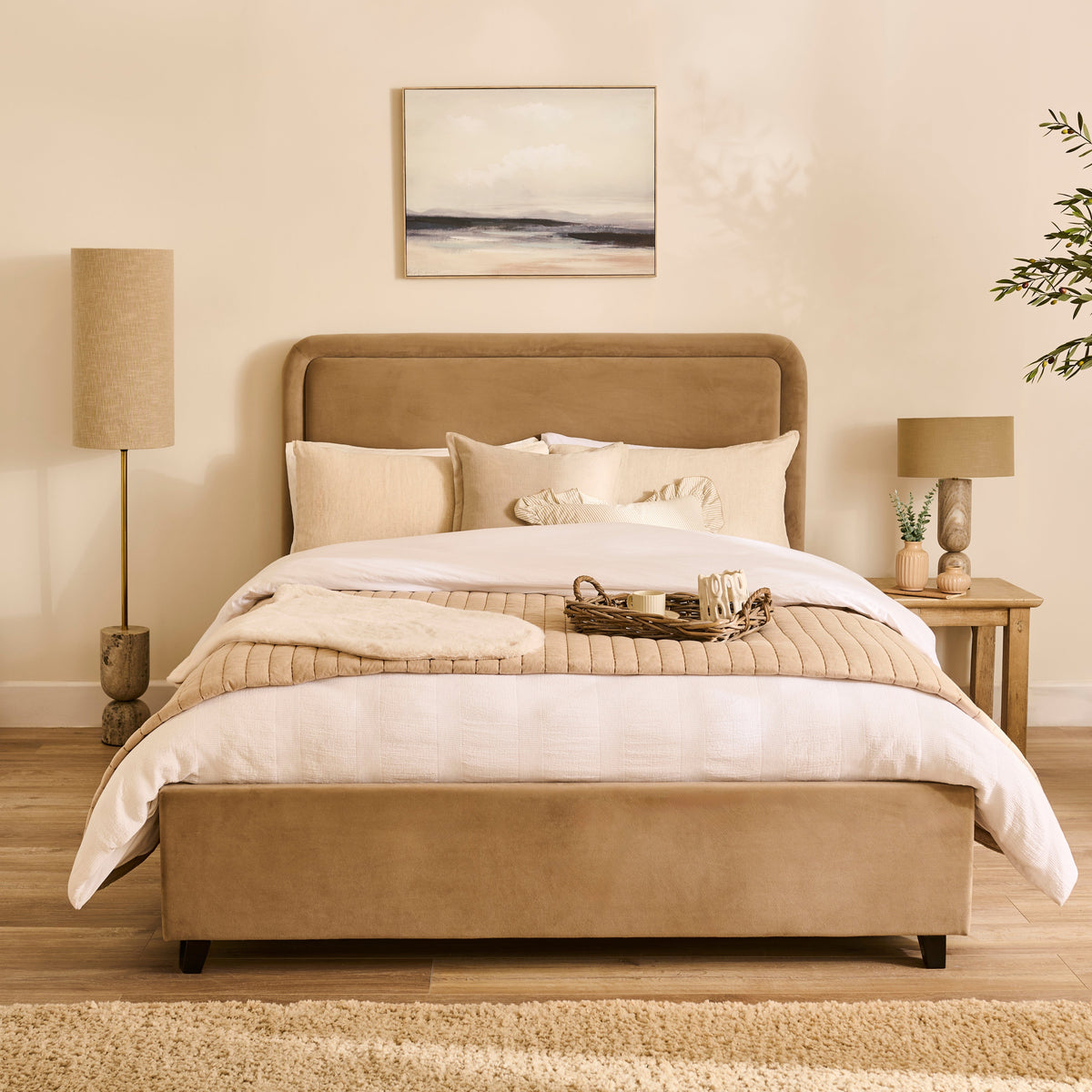 Robyn Double Ottoman Bed - Driftwood