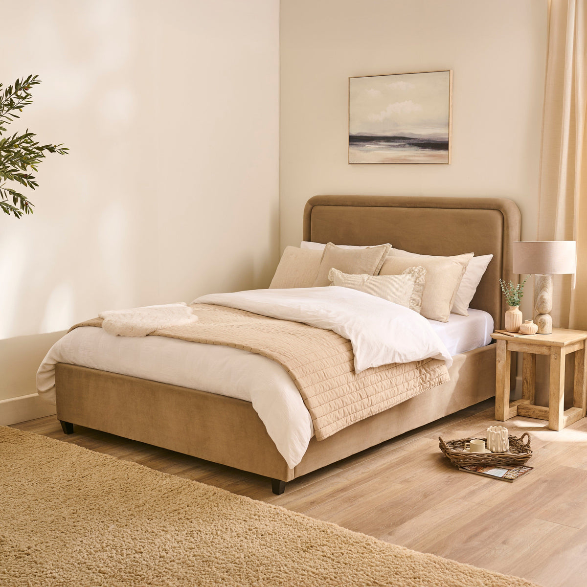 Robyn Double Ottoman Bed - Driftwood