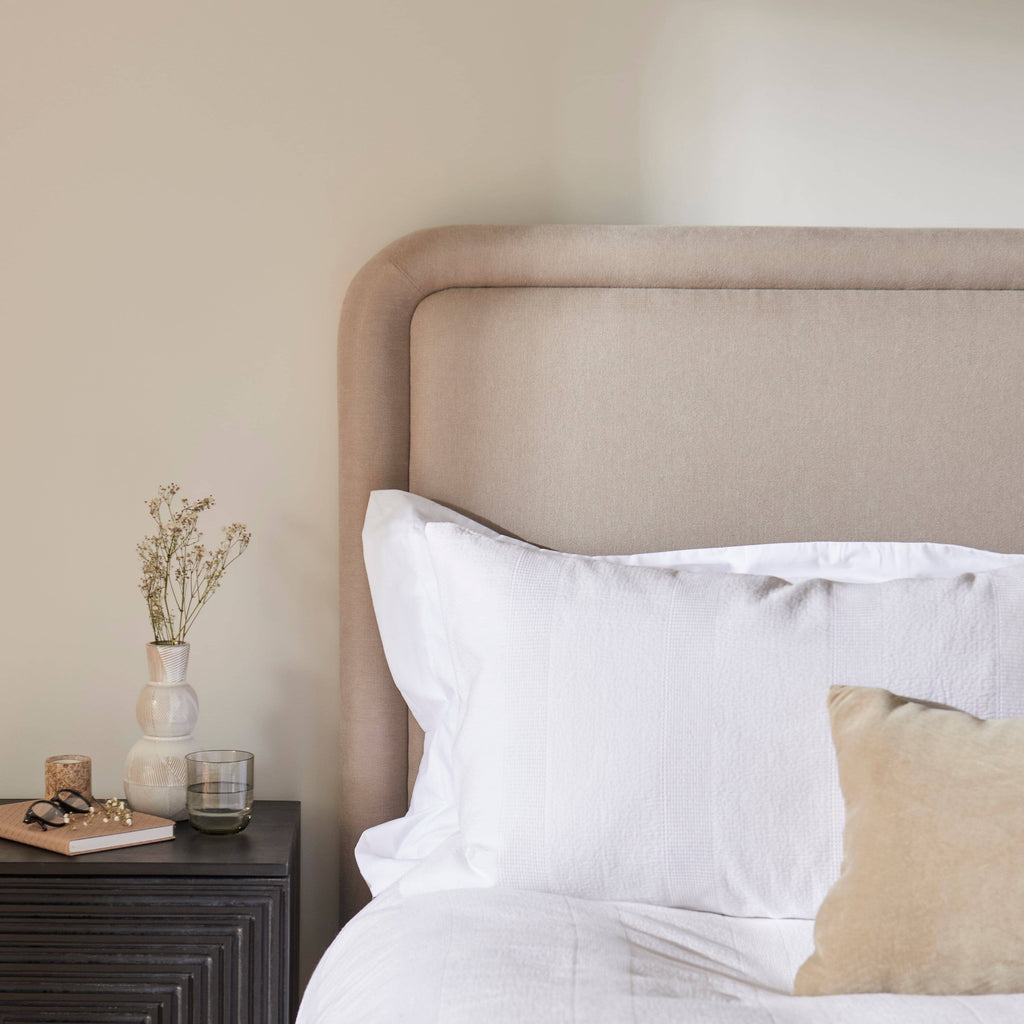 Robyn King Ottoman Bed - Soft Beige