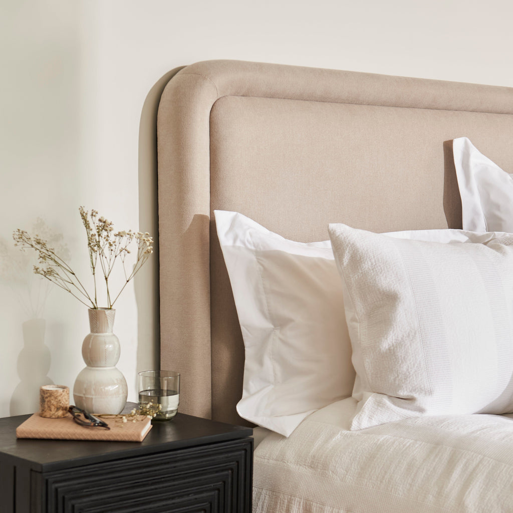 Robyn Double Ottoman Bed - Soft Beige