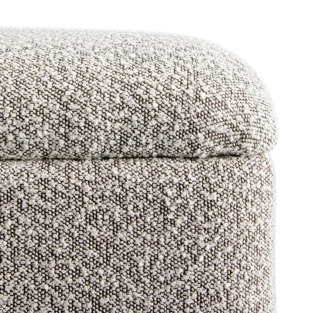 Magda Fold-Out Small Double Bed in an Ottoman, Mist Grey Boucle