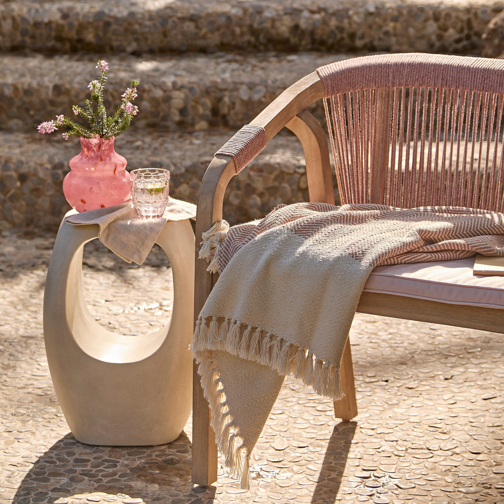 Shiro Wooden Garden Bench - Pink