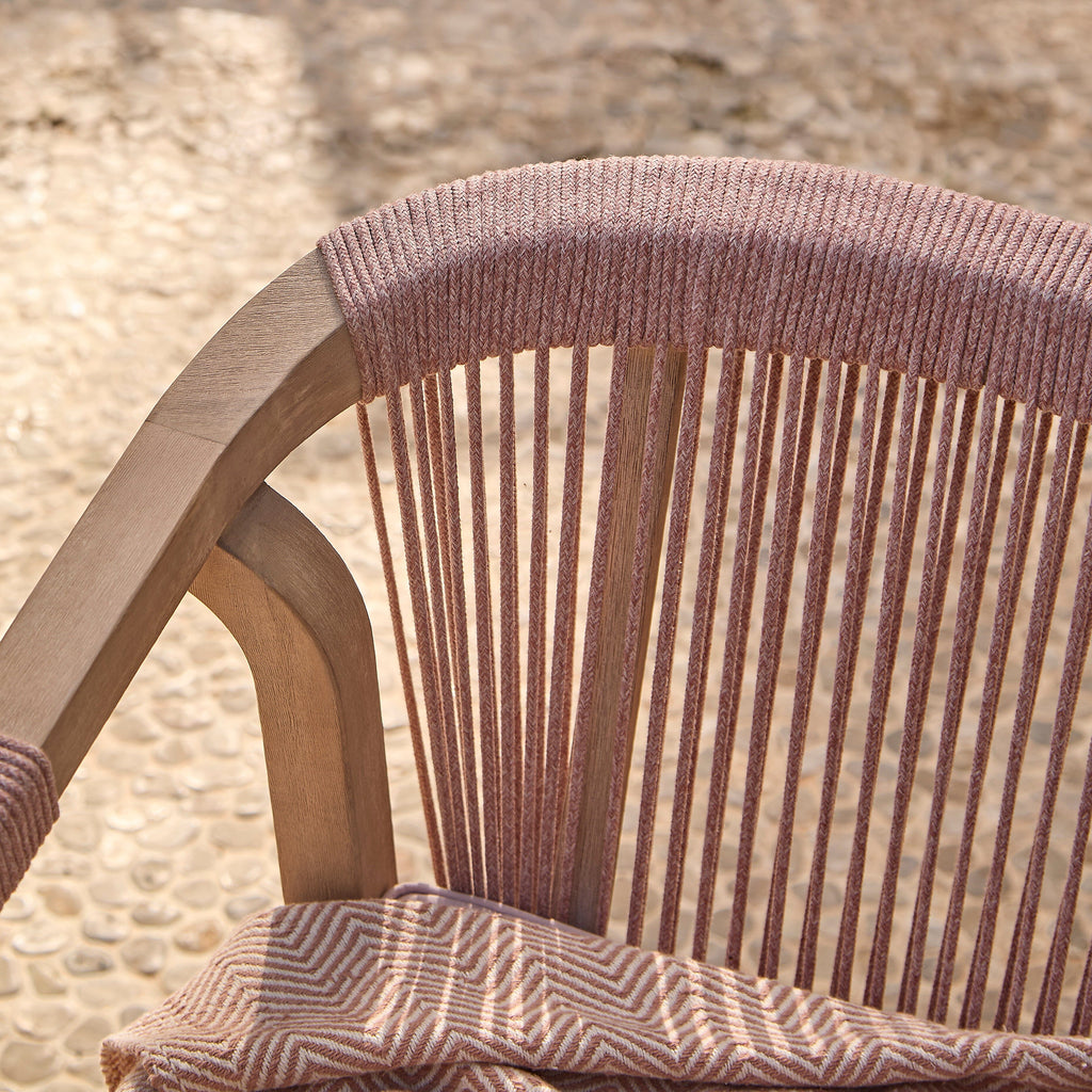 Shiro Wooden Garden Bench - Pink