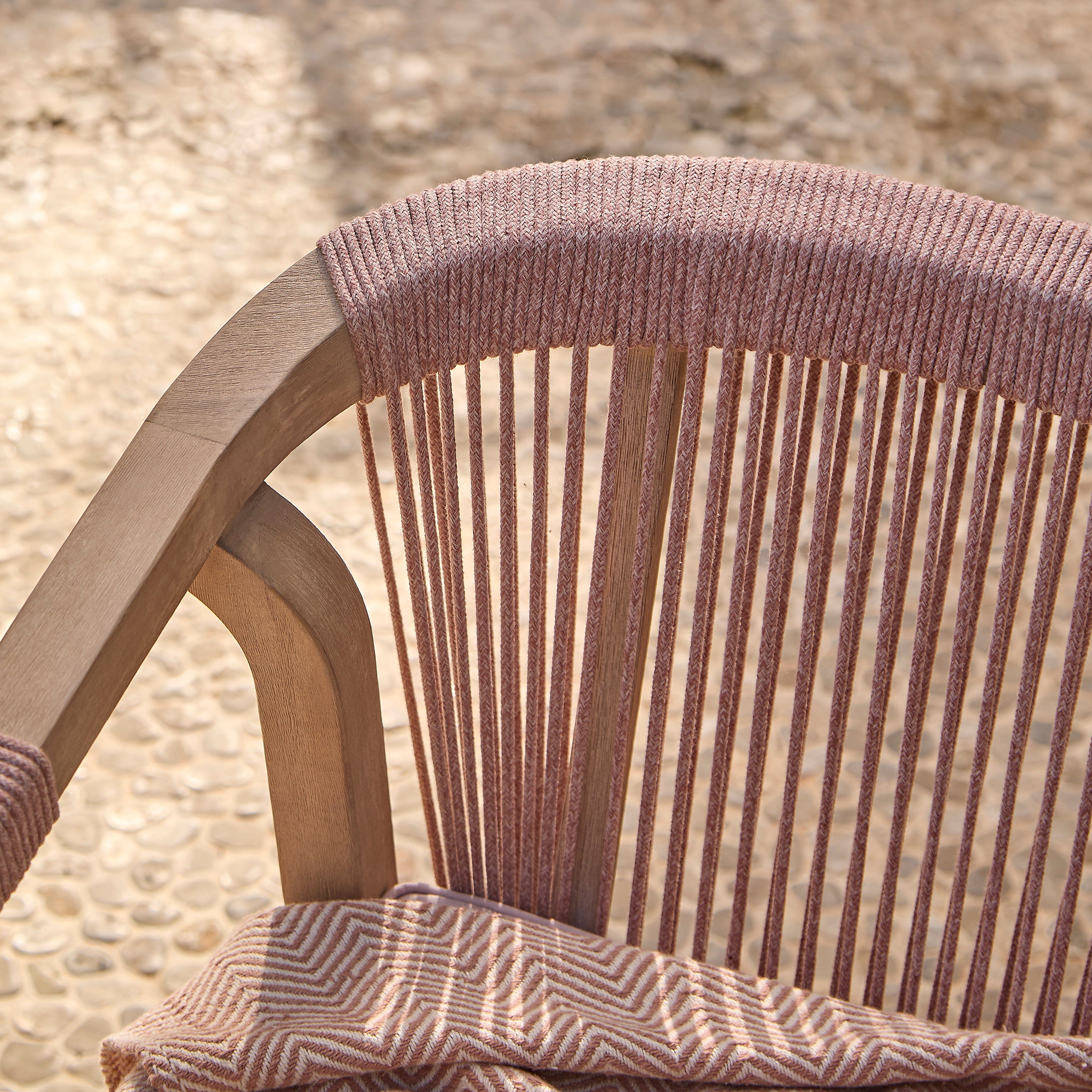 Shiro Wooden Garden Bench - Pink