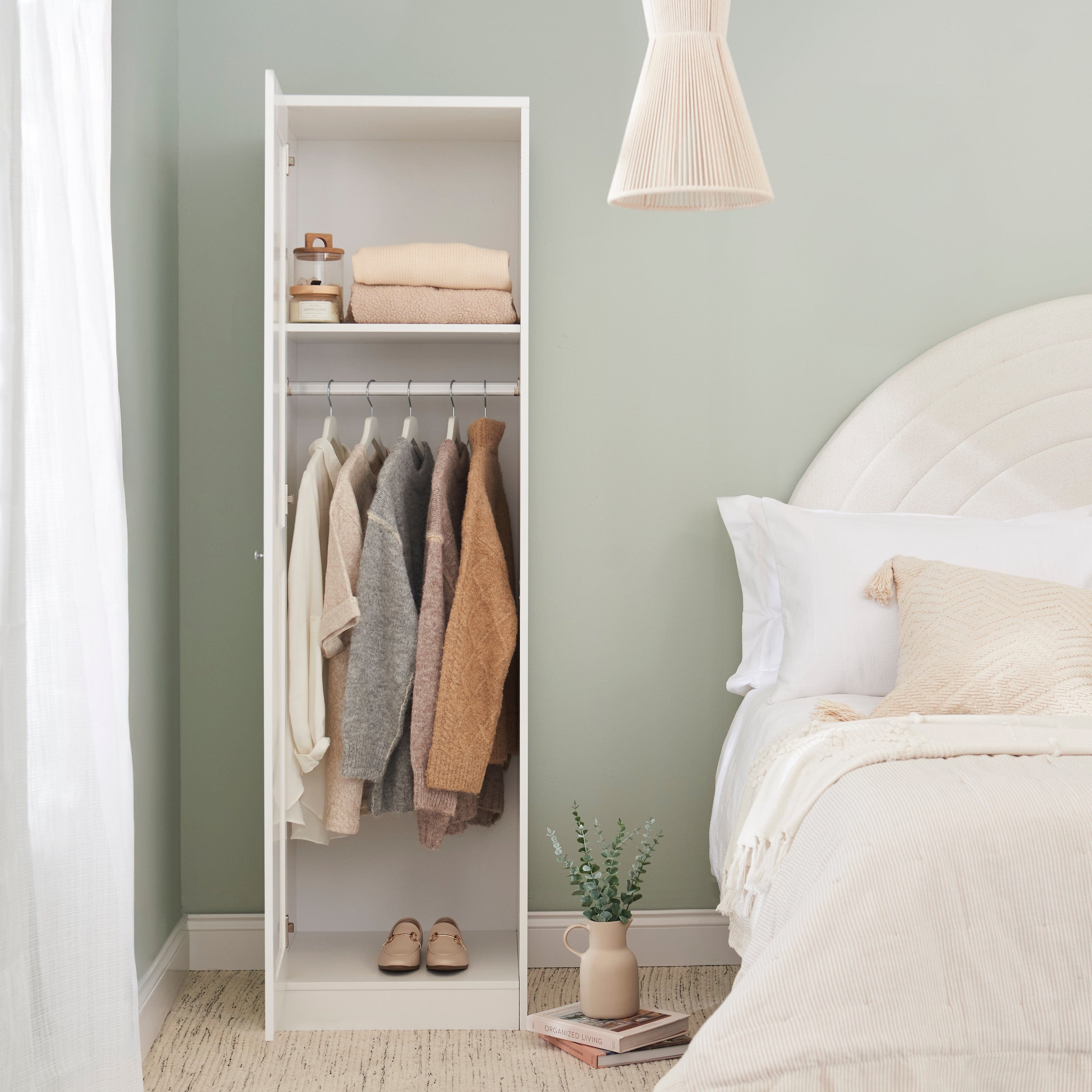 Stevie Single Wardrobe - White