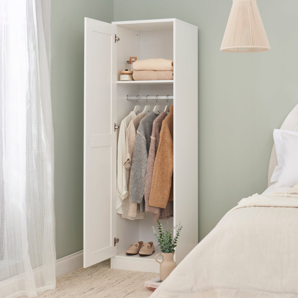 Stevie Single Wardrobe - White