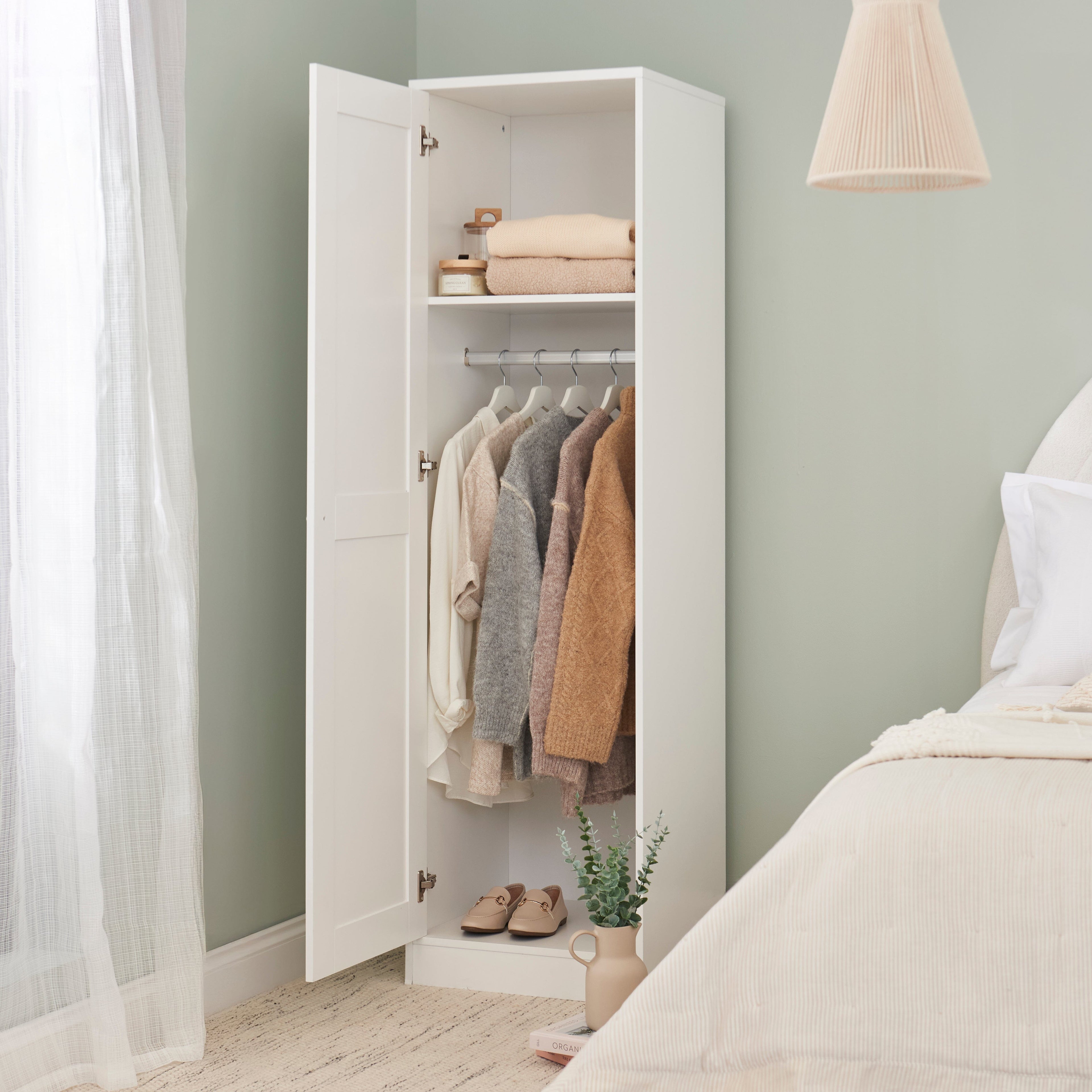 Stevie Single Wardrobe - White