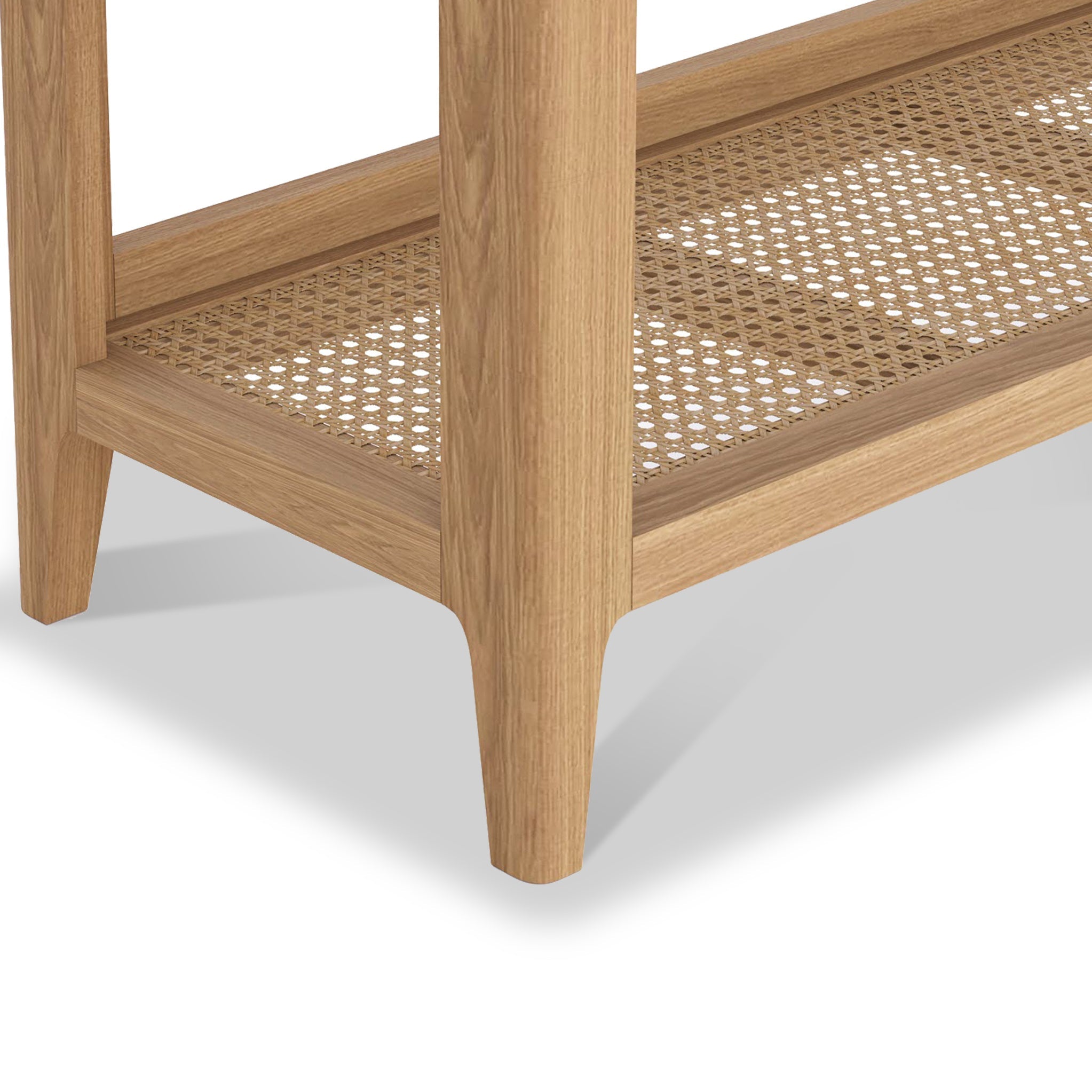 Albany Oak & Rattan Small Bookshelf