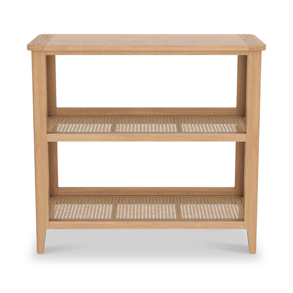 Albany Oak & Rattan Small Bookshelf