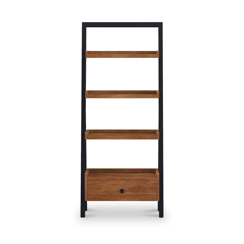 Dunstan Acacia Ladder Display Bookcase