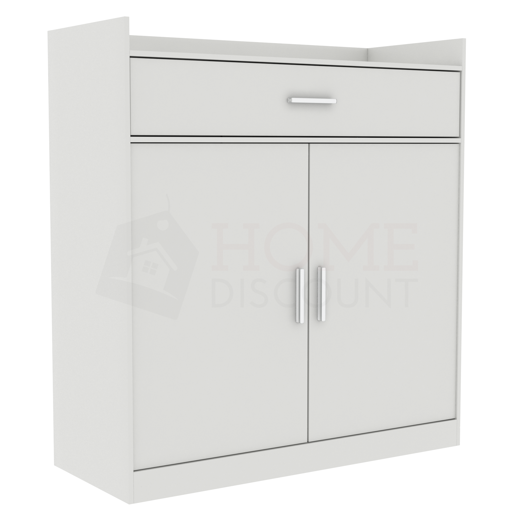 Dalby 2-Door 1-Drawer Shoe Cabinet, White