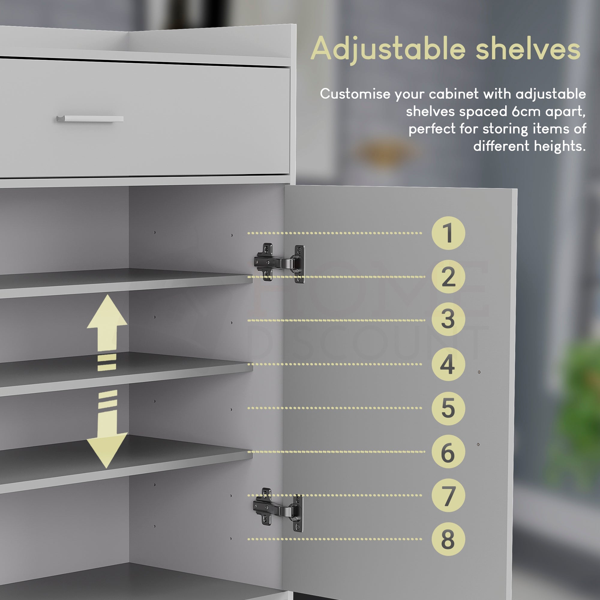 Dalby 2-Door 1-Drawer Shoe Cabinet, White