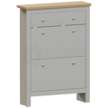 Arlington 2-Doors 1-Drawer Shoe Cabinet, Grey