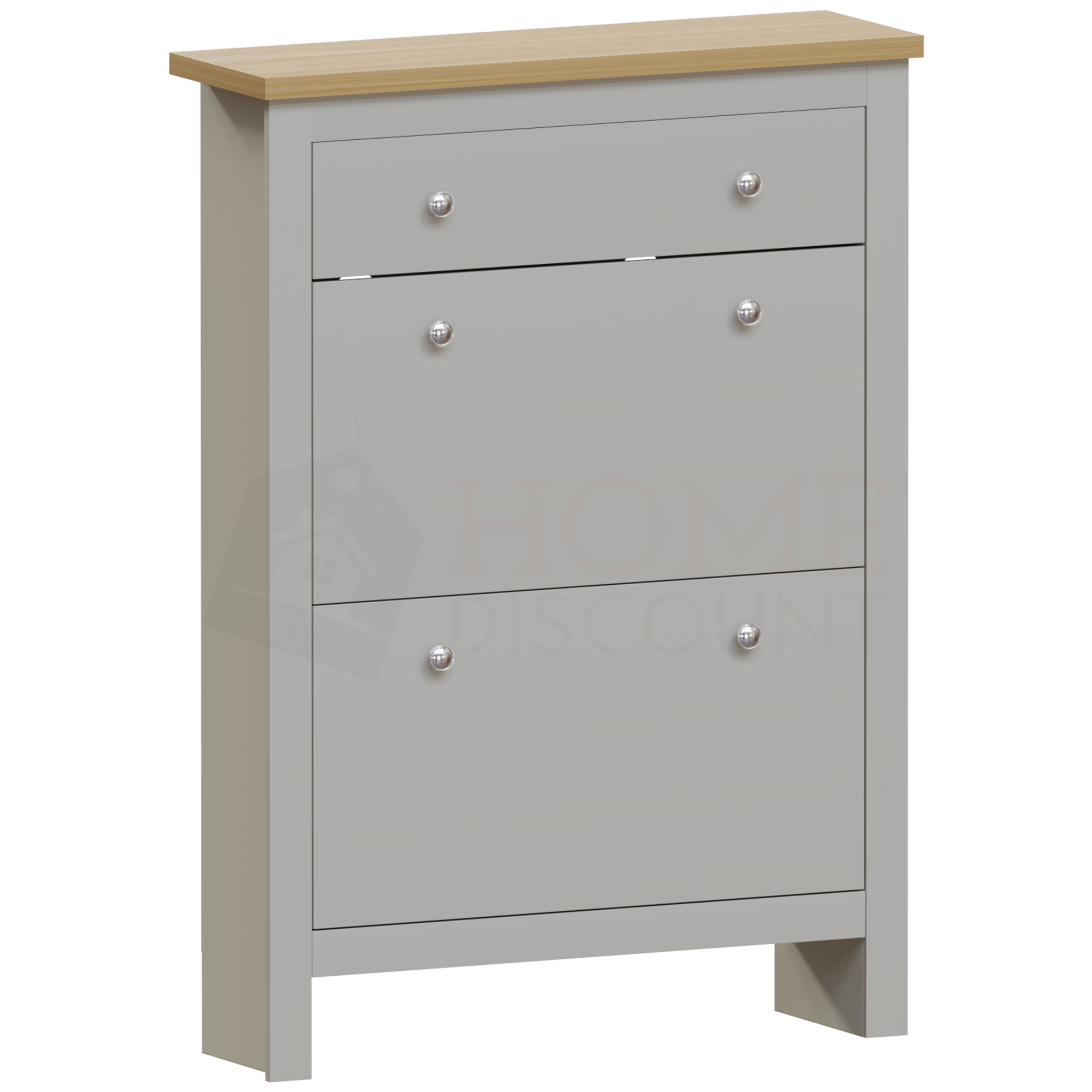 Arlington 2-Doors 1-Drawer Shoe Cabinet, Grey