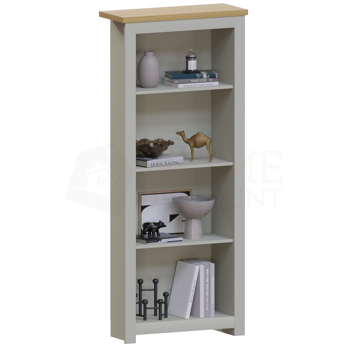 Arlington 4-Tier Bookcase - Grey