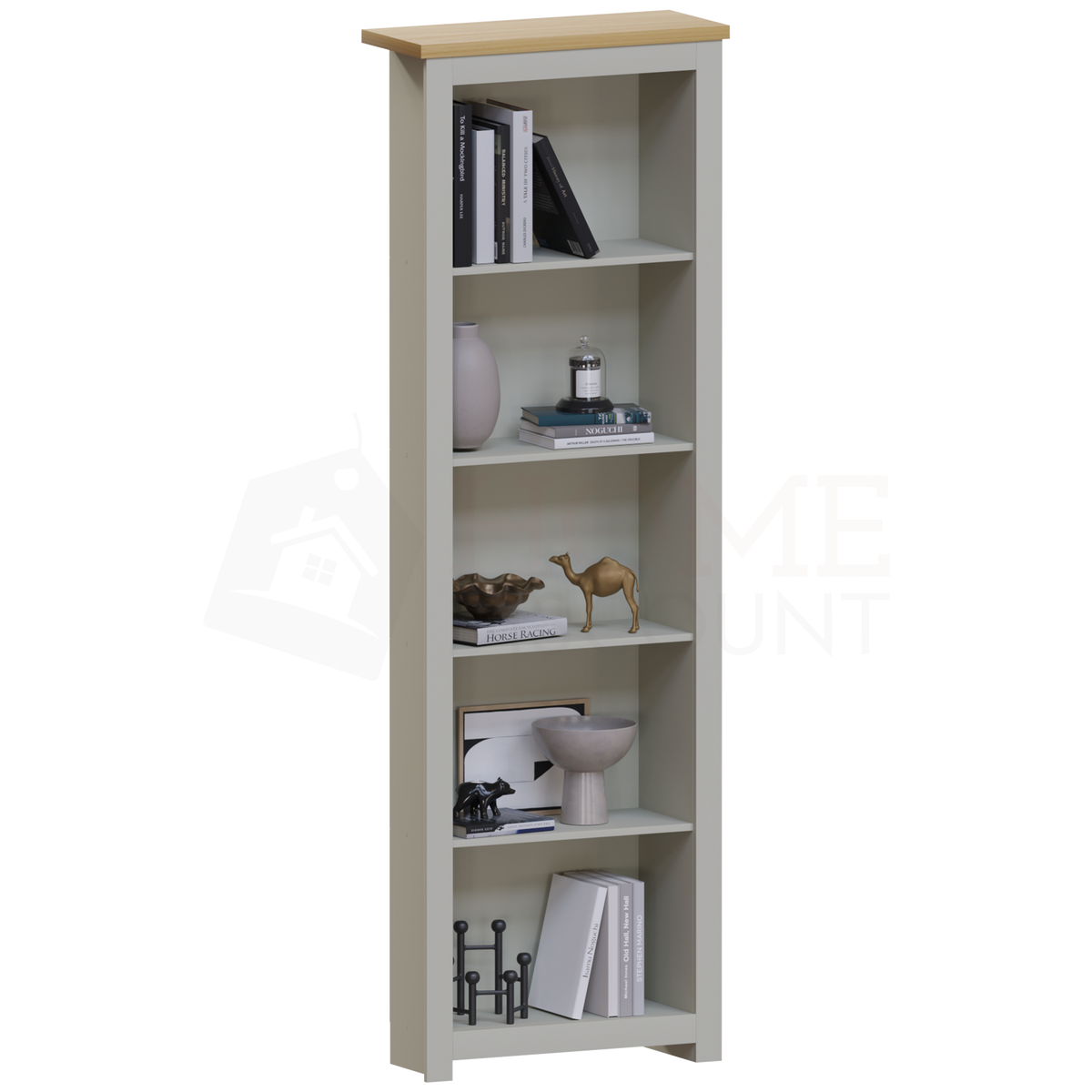 Arlington 5-Tier Bookcase - Grey
