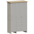 Arlington 3-Door 2-Drawer Wardrobe - Grey