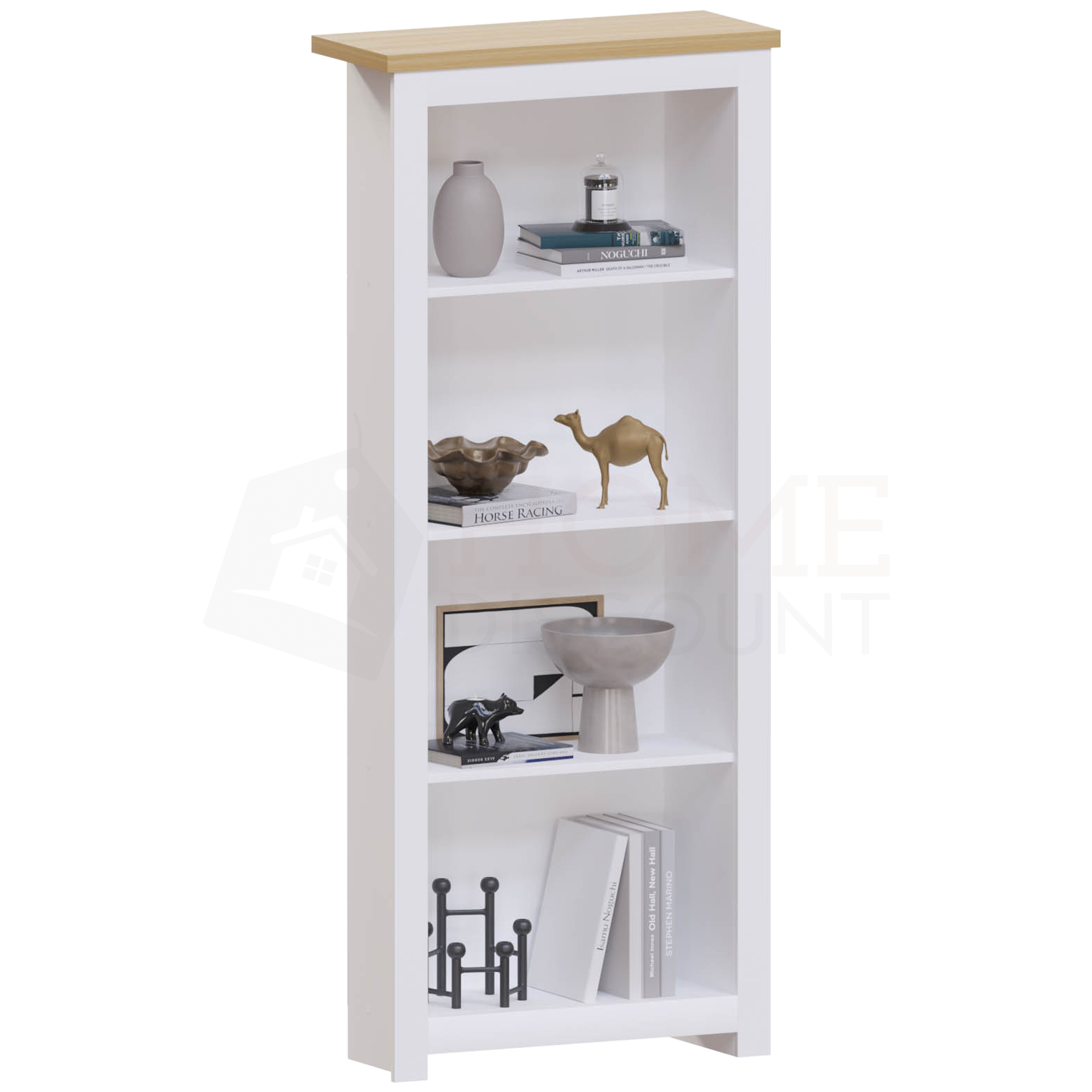 Arlington 4-Tier Bookcase - White