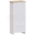 Arlington 2-Door 2-Drawer Wardrobe - White
