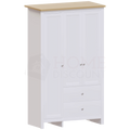 Arlington 3-Door 2-Drawer Wardrobe - White