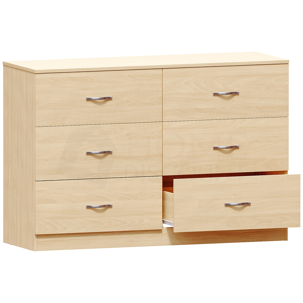 Riano 6-Drawer Chest, Pine