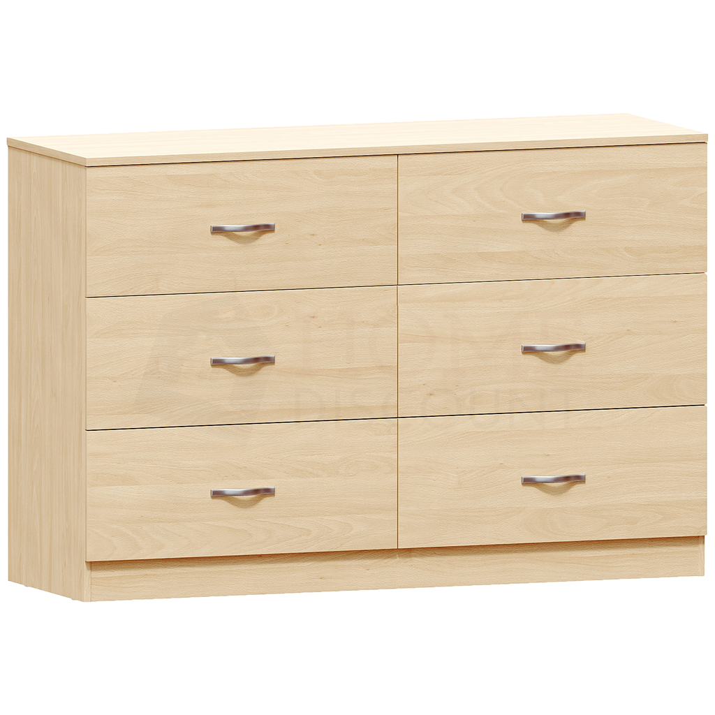 Riano 6-Drawer Chest, Pine