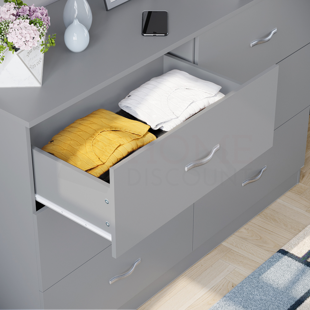 Riano 6-Drawer Chest, Grey