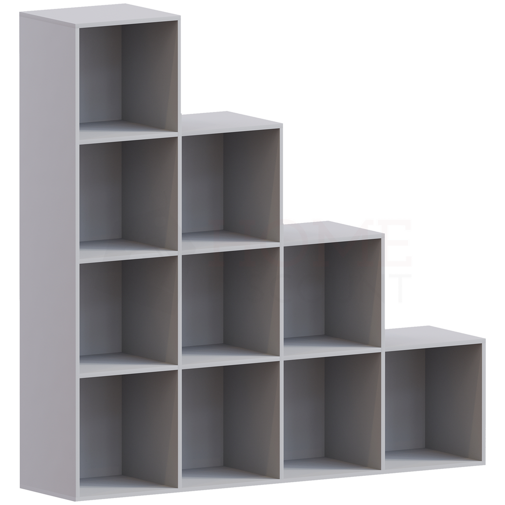 Durham 10-Cube Staircase Storage Unit - Grey