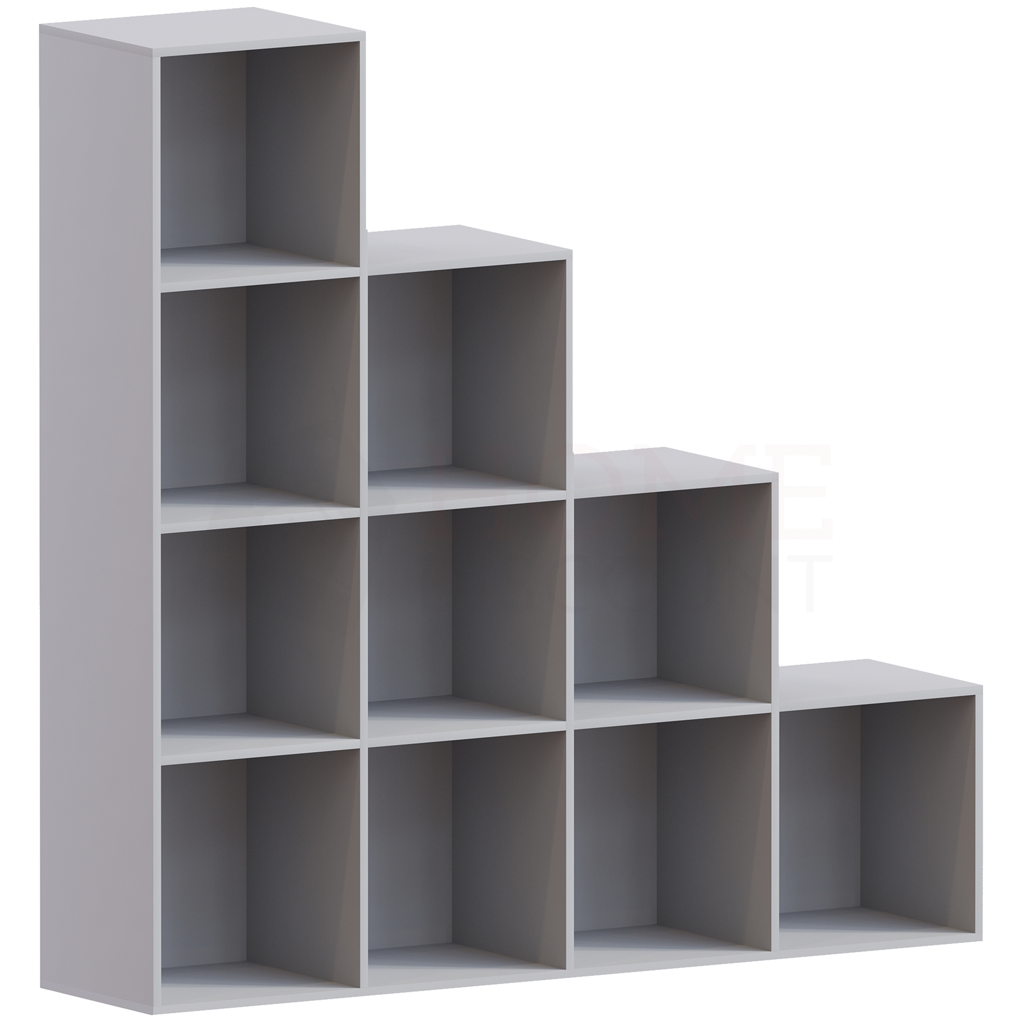 Durham 10-Cube Staircase Storage Unit - Grey