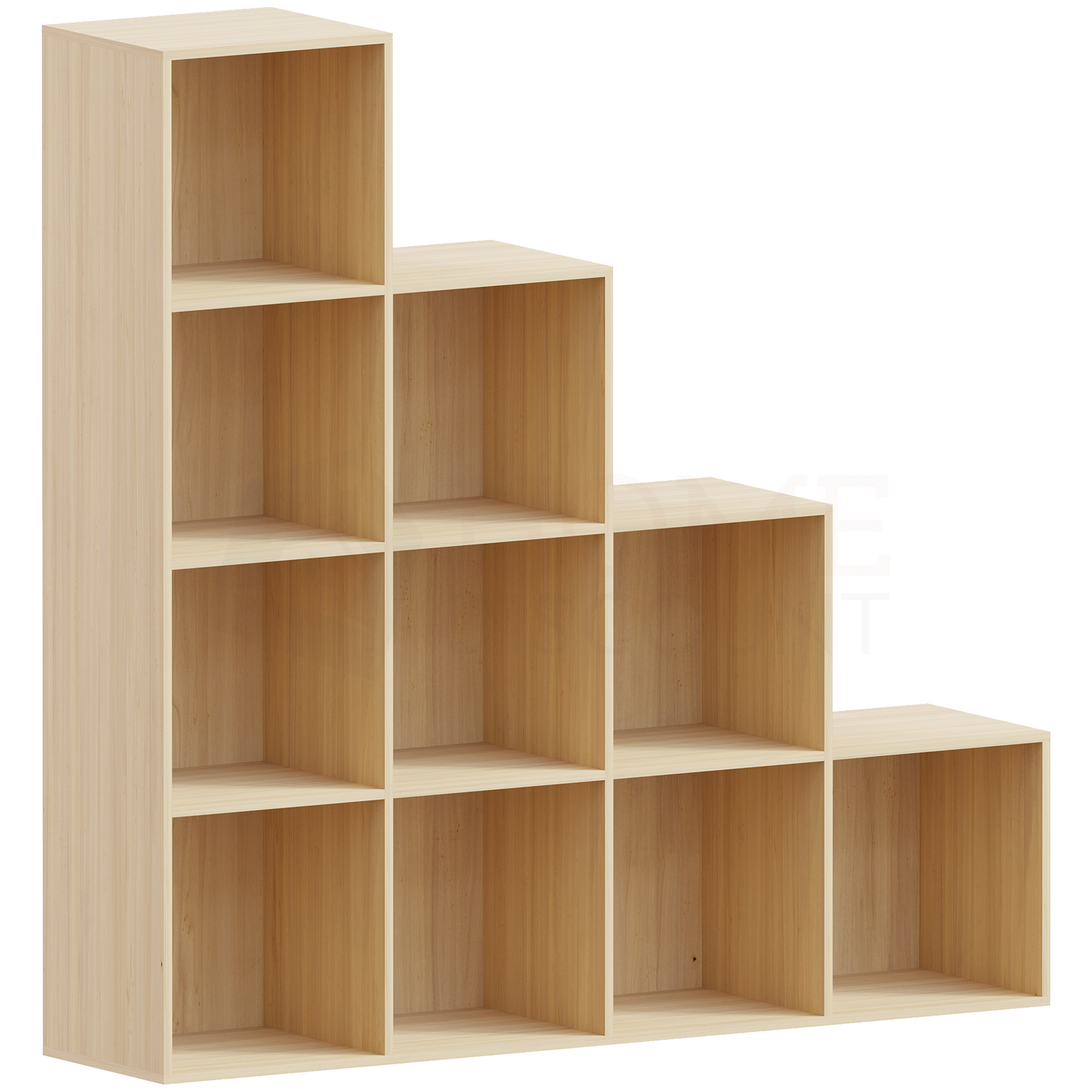 Durham 10-Cube Staircase Storage Unit - Oak
