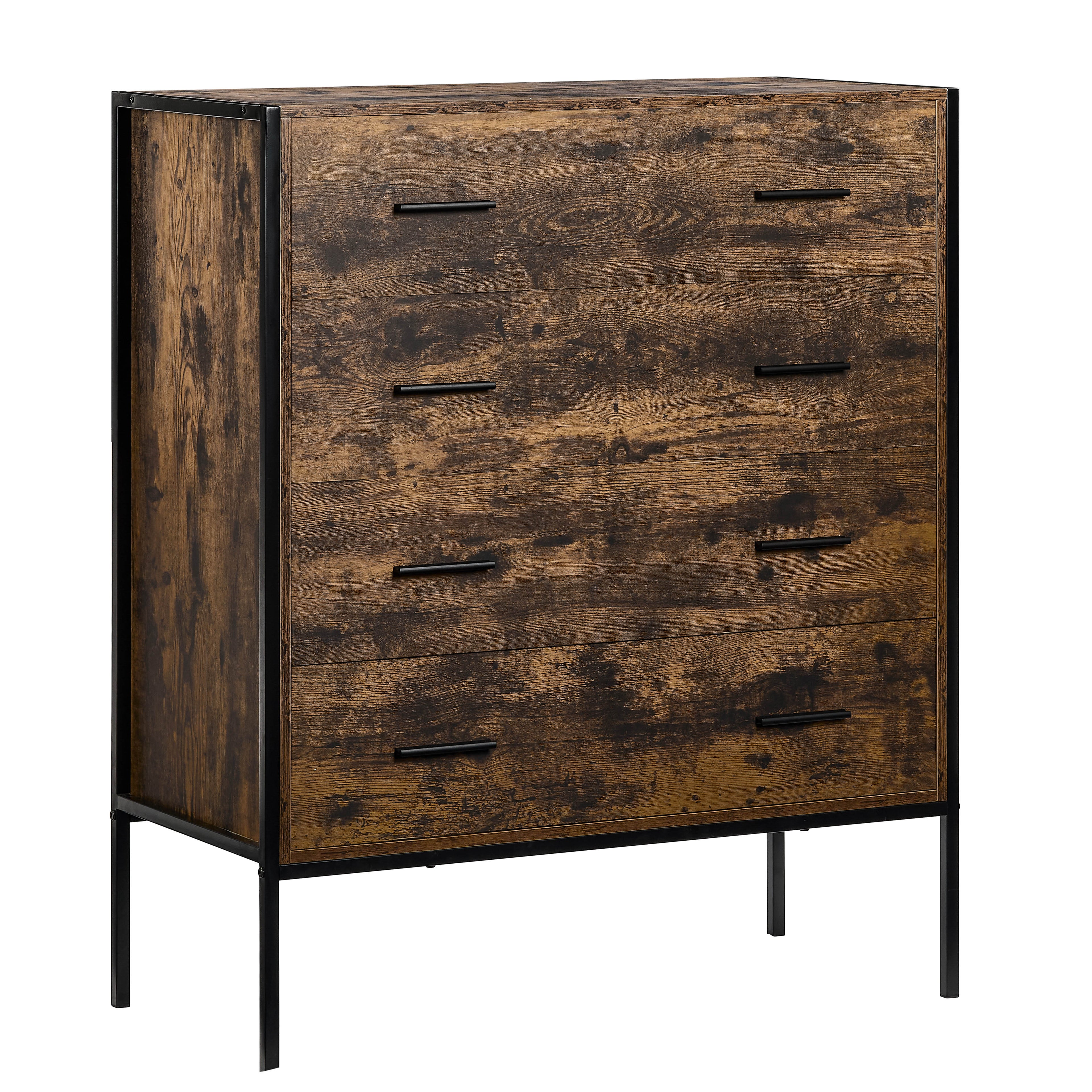 Brooklyn 4-Drawer Chest - Dark Wood