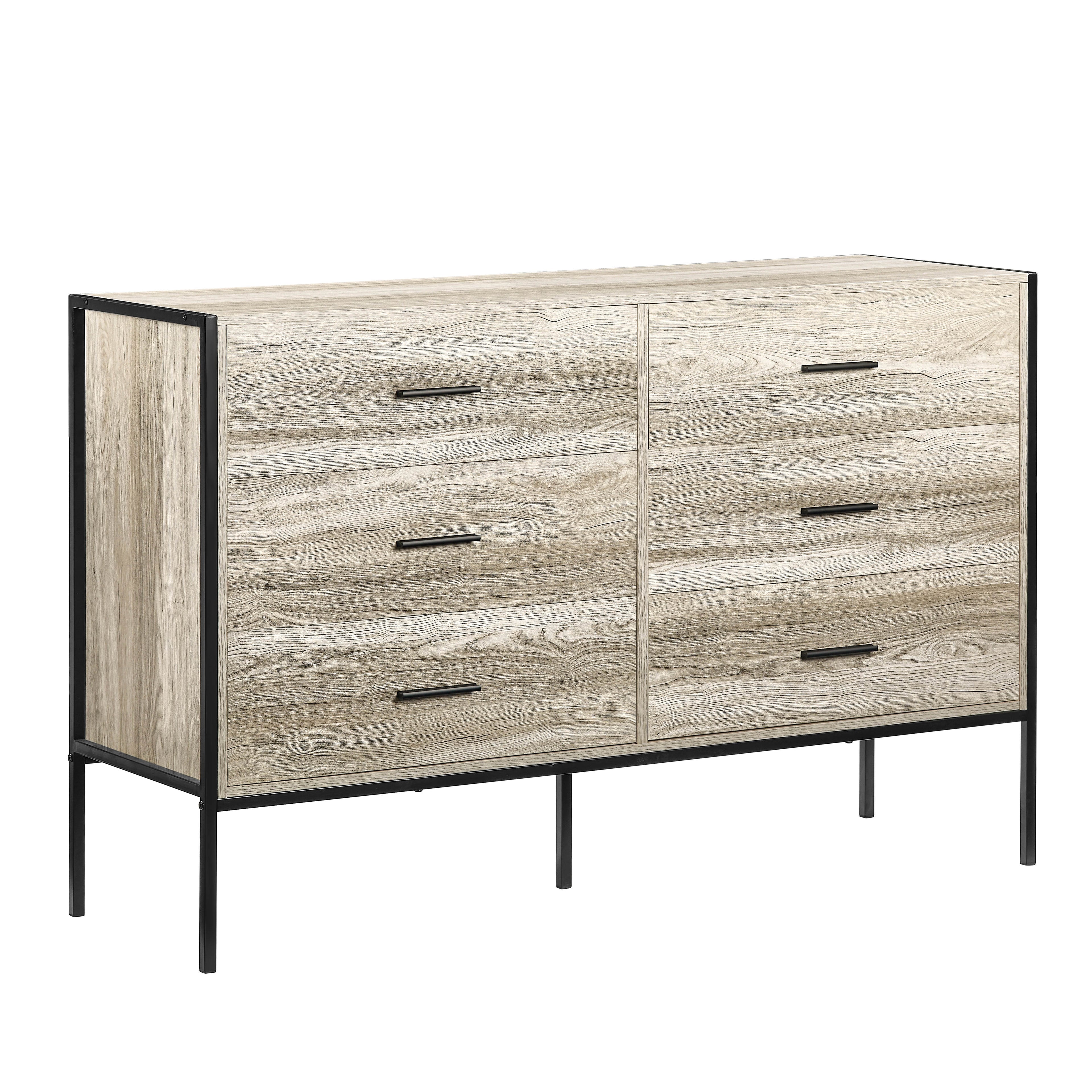 Brooklyn 6-Drawer Chest - Grey