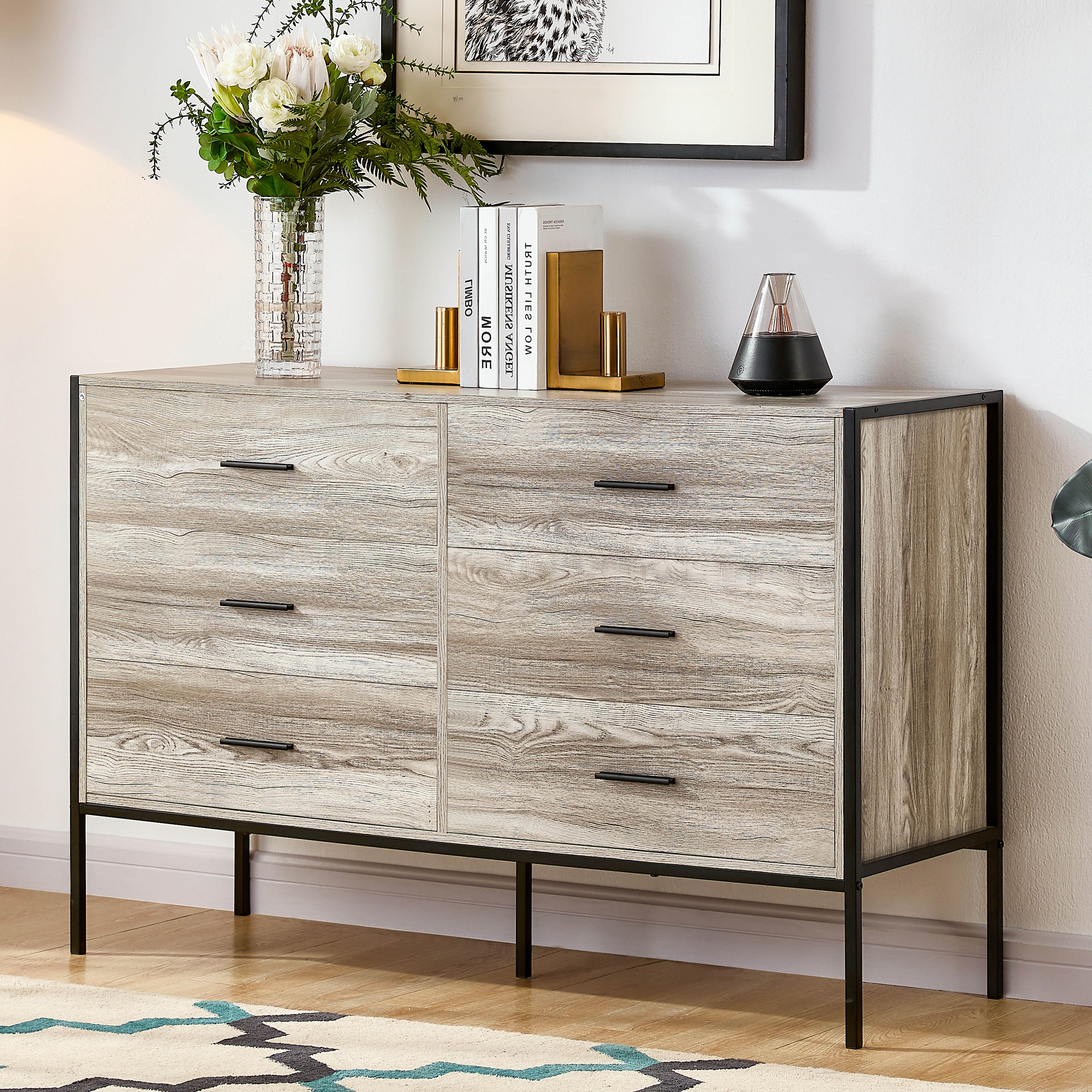 Brooklyn 6-Drawer Chest - Grey