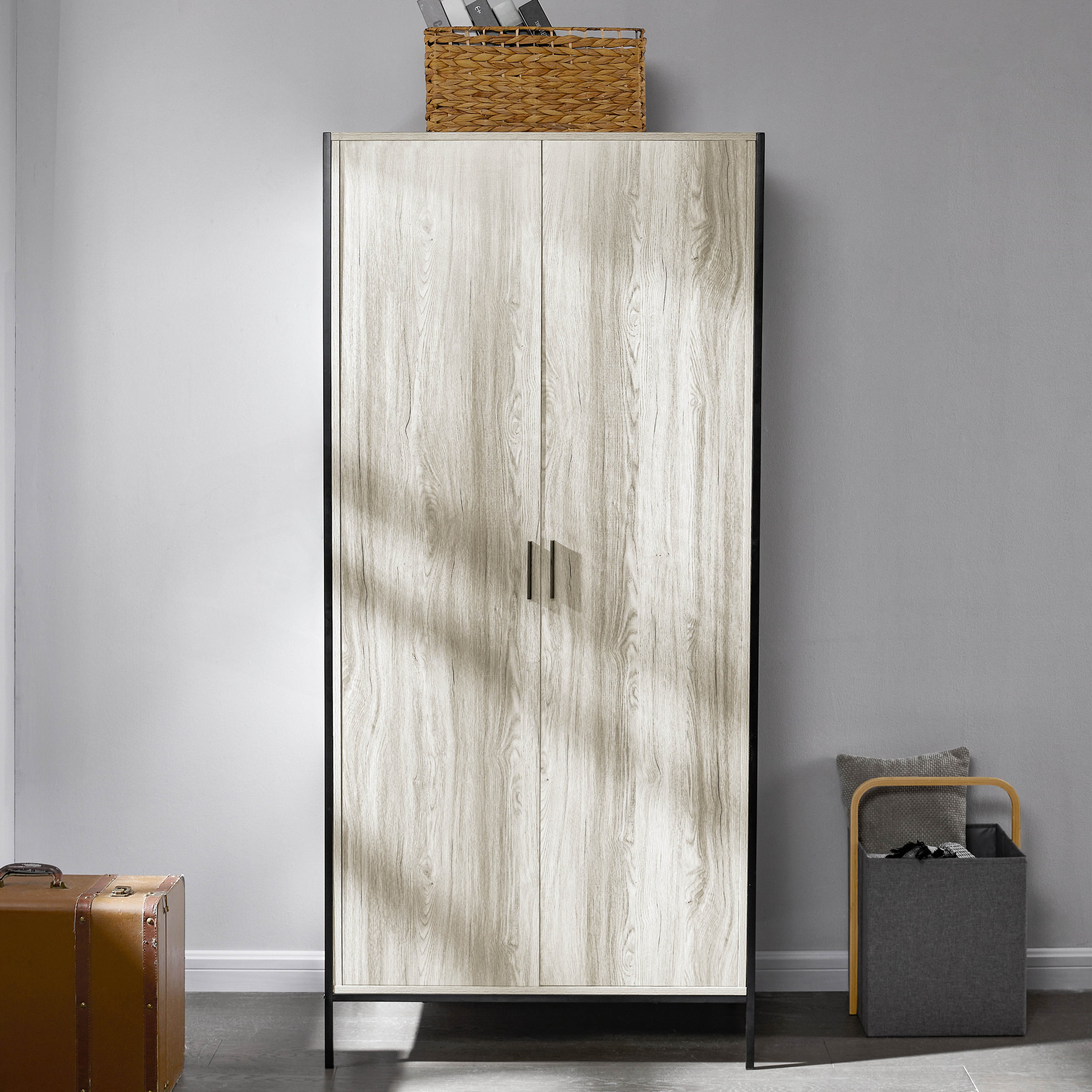 Brooklyn 2-Door Wardrobe - Grey