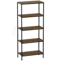 Brooklyn 5-Tier Bookcase - Dark Wood