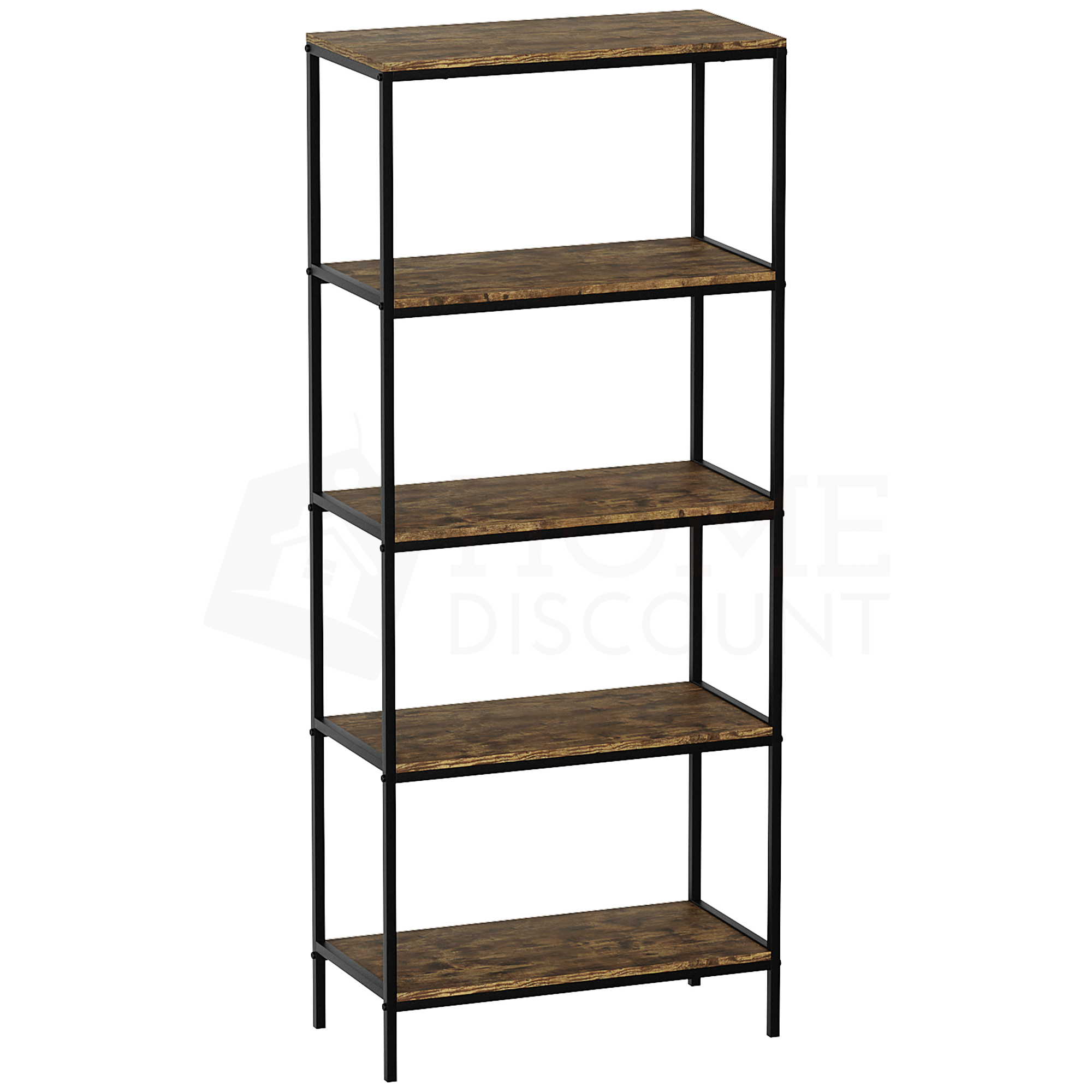 Brooklyn 5-Tier Bookcase - Dark Wood