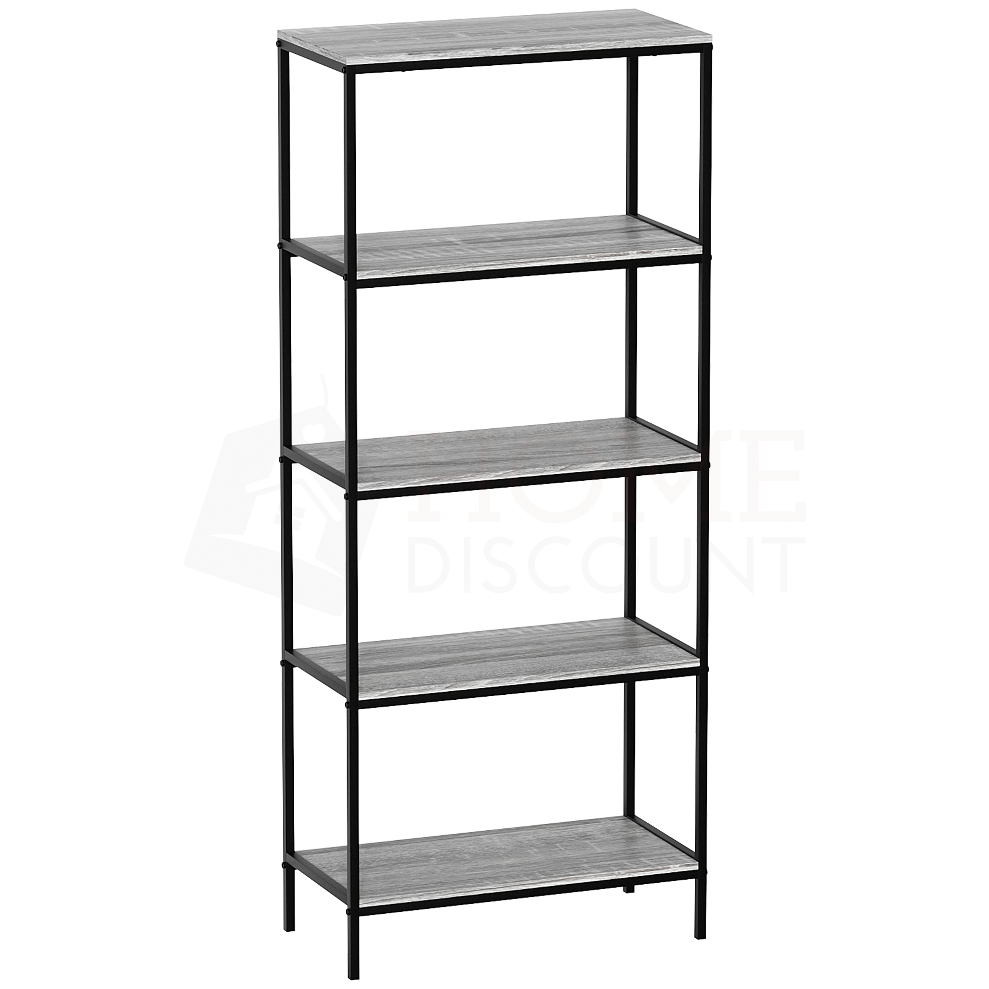 Brooklyn 5-Tier Bookcase - Grey