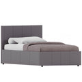 Lisbon Single Ottoman Faux Leather Bed, Grey UKFR