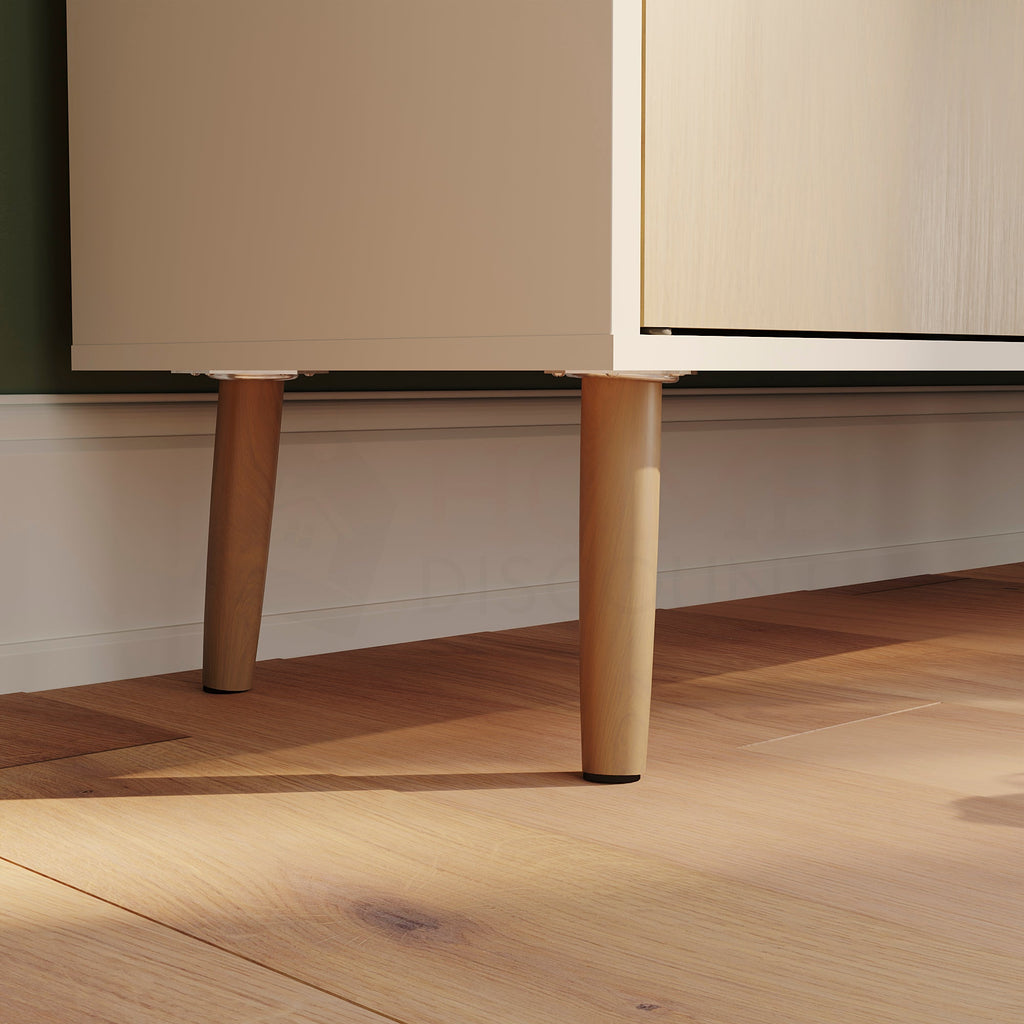 3 Door 1 Drawer Sideboard, Oak & White