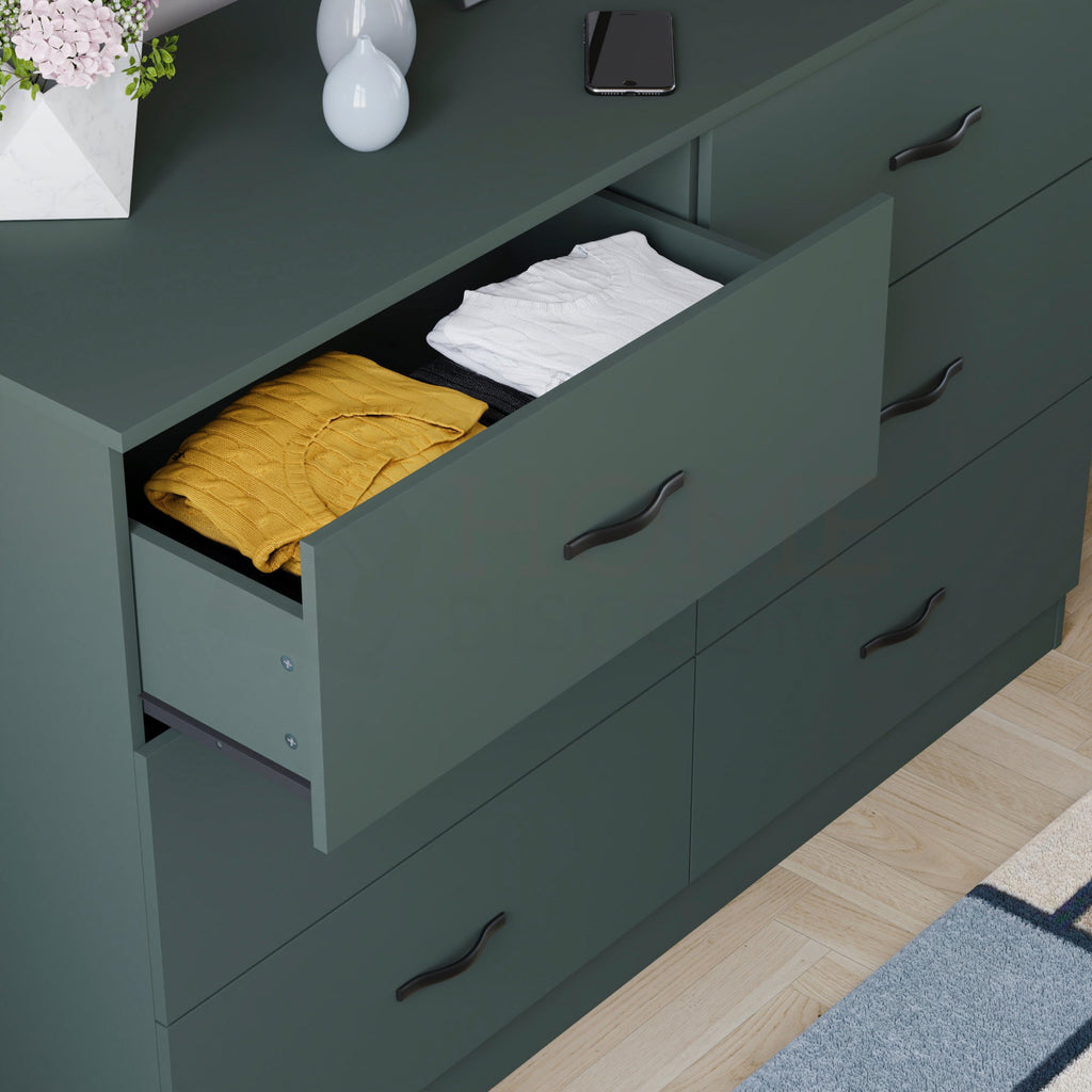 Riano 6 Drawer Chest, Jasper Green