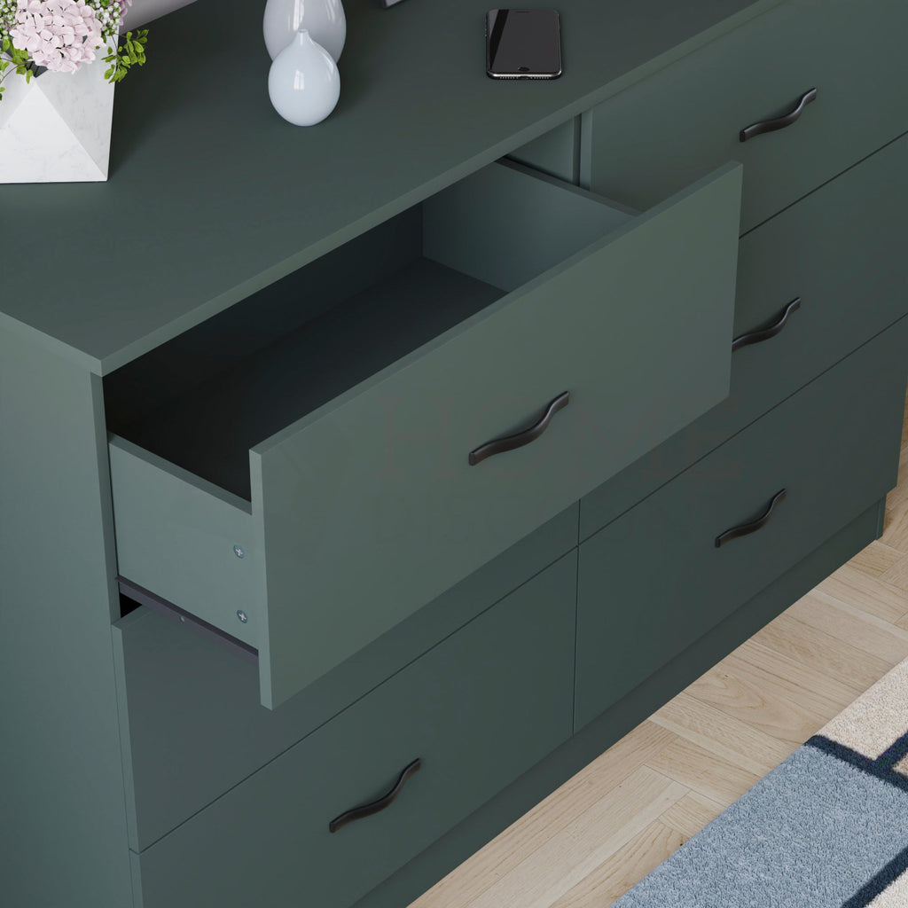 Riano 6 Drawer Chest, Jasper Green