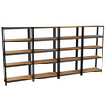 5-Tier Shelf, Large, Black - 4 Bay